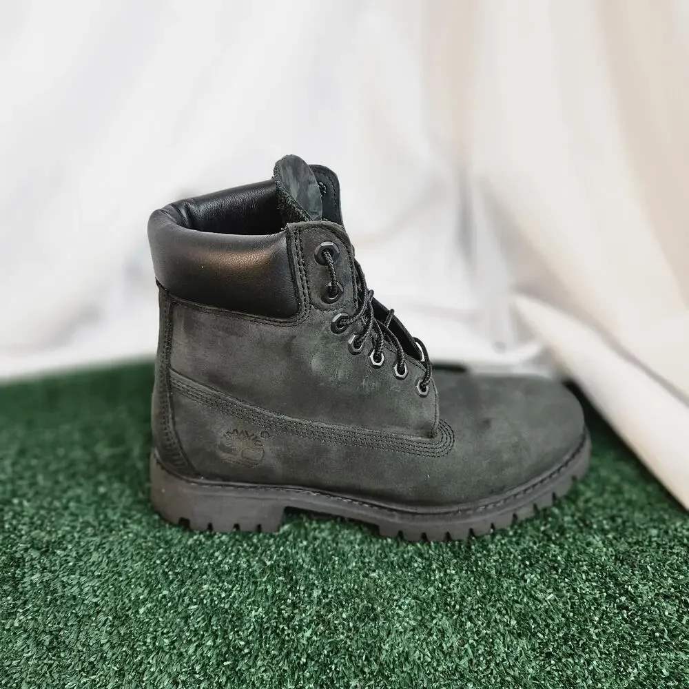 TIMBERLAND 10073 Black Leather Combat Men's Boots Size US 7M